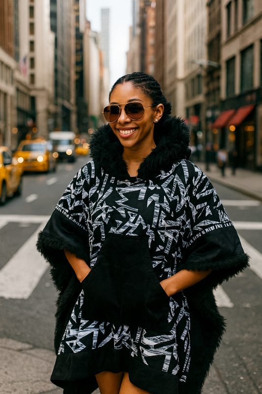 African Ankara Winter Ponchos