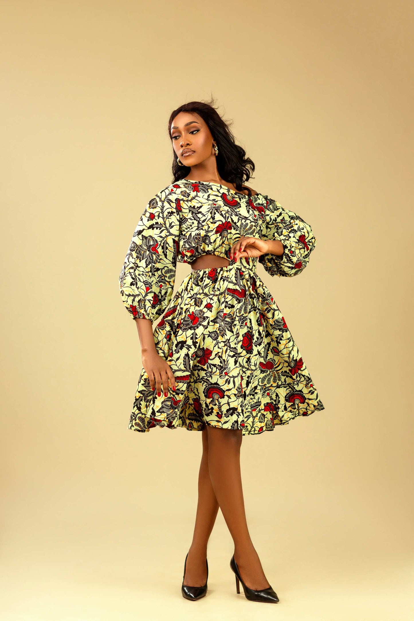 ROSIE AFRICAN PRINT SKATER DRESS