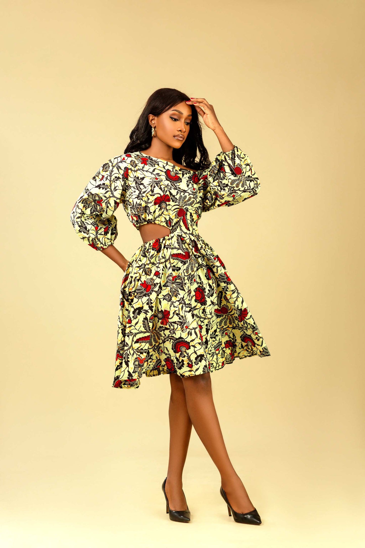 ROSIE AFRICAN PRINT SKATER DRESS