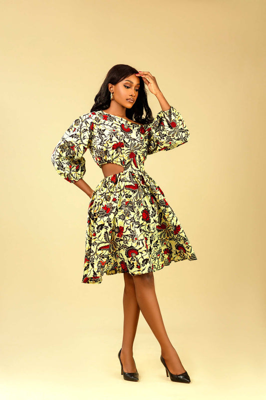 ROSIE AFRICAN PRINT SKATER DRESS