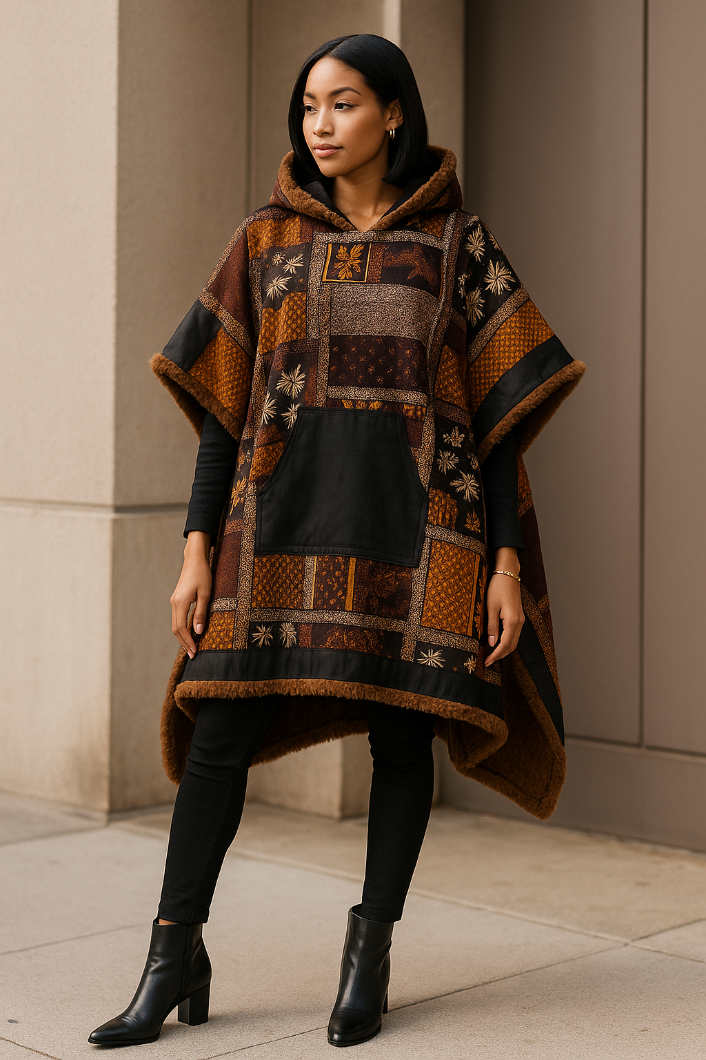 Tasha Ankara Winter Ponchos
