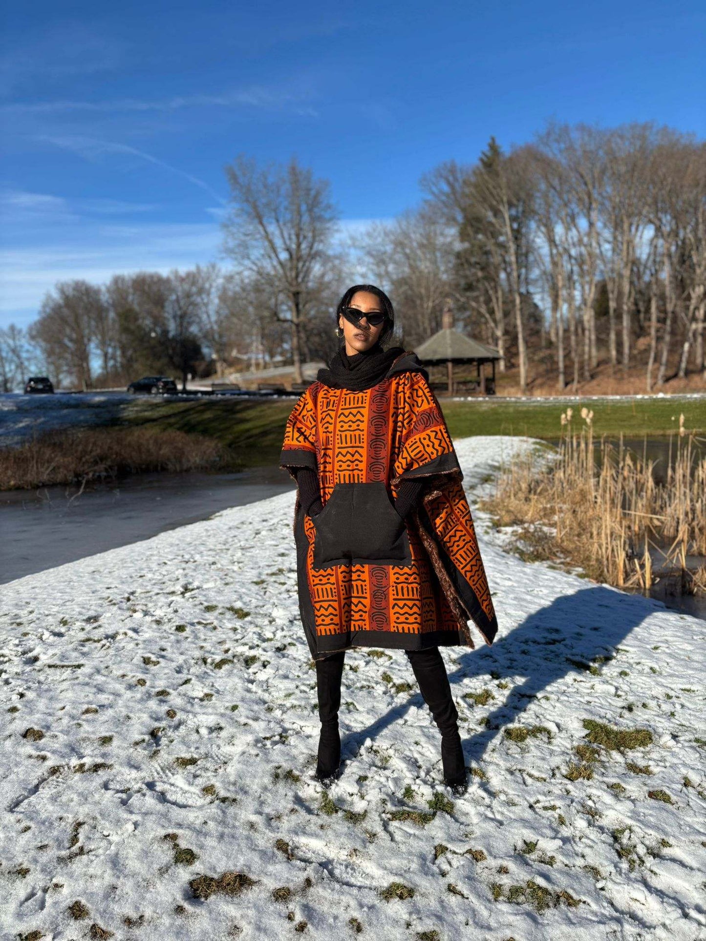 African Ankara Winter Ponchos