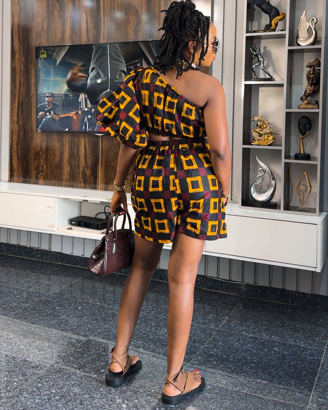 Two piece set styled with Adamma Two Piece Outfit for chic occasion
