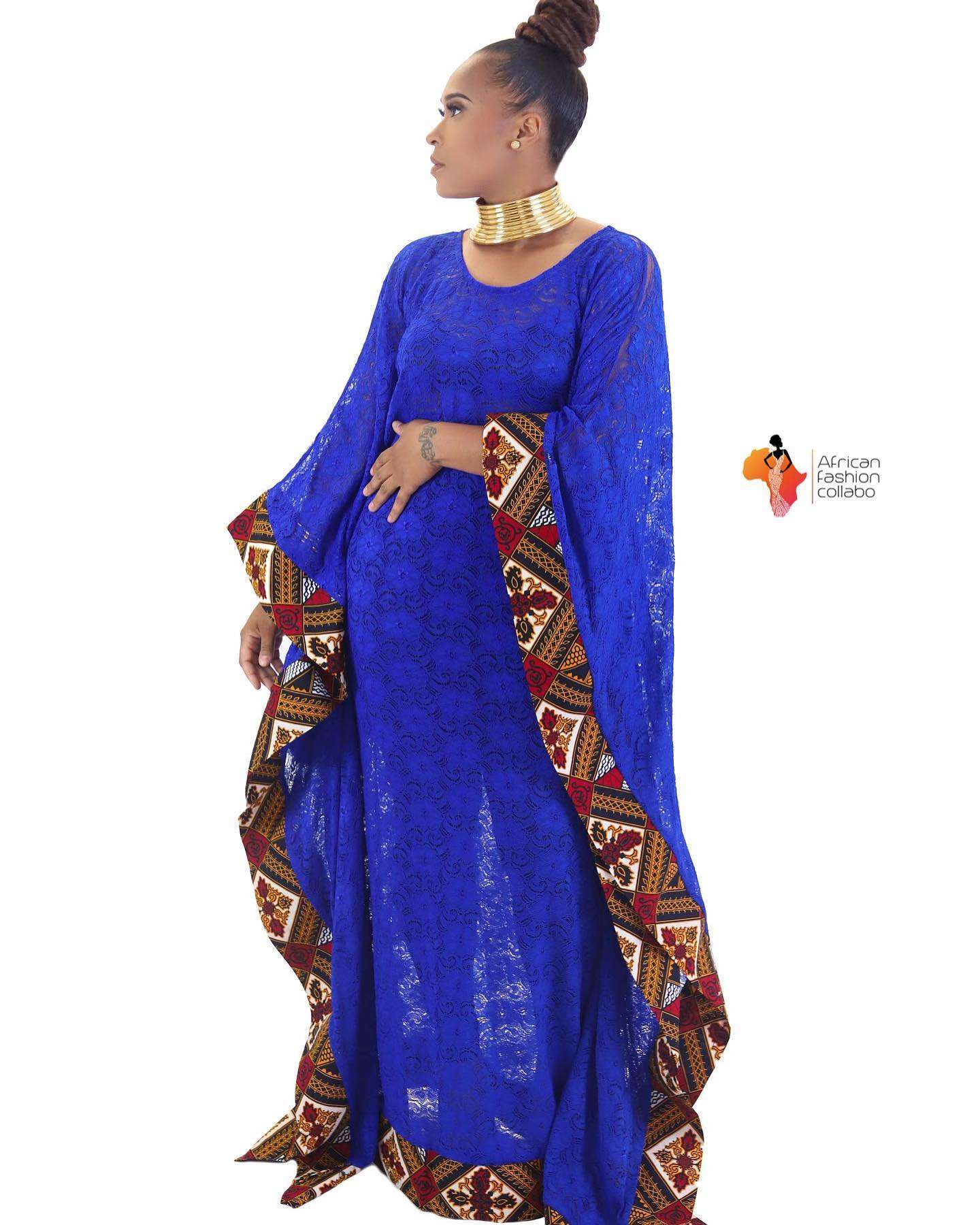 Floral Ankara Beach Cover Up