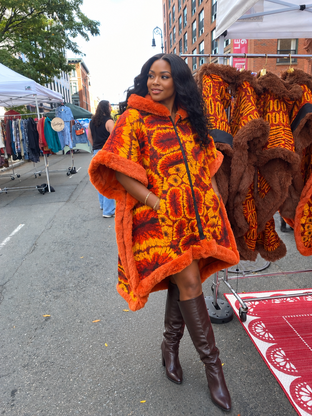 Tasha Ankara Winter Ponchos