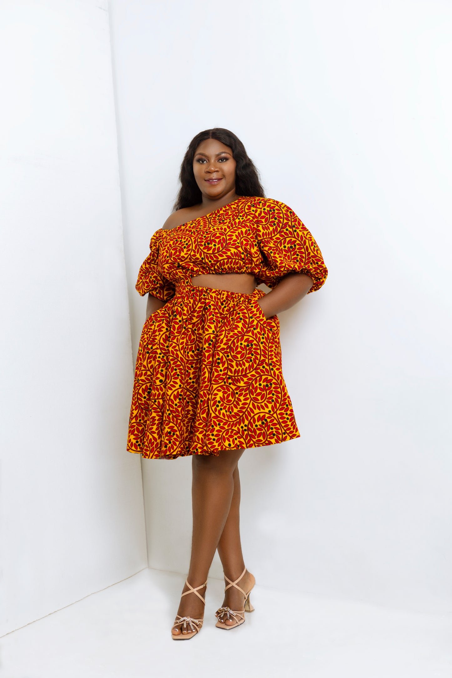 SHAKARA AFRICAN PRINT SHORT DRESS