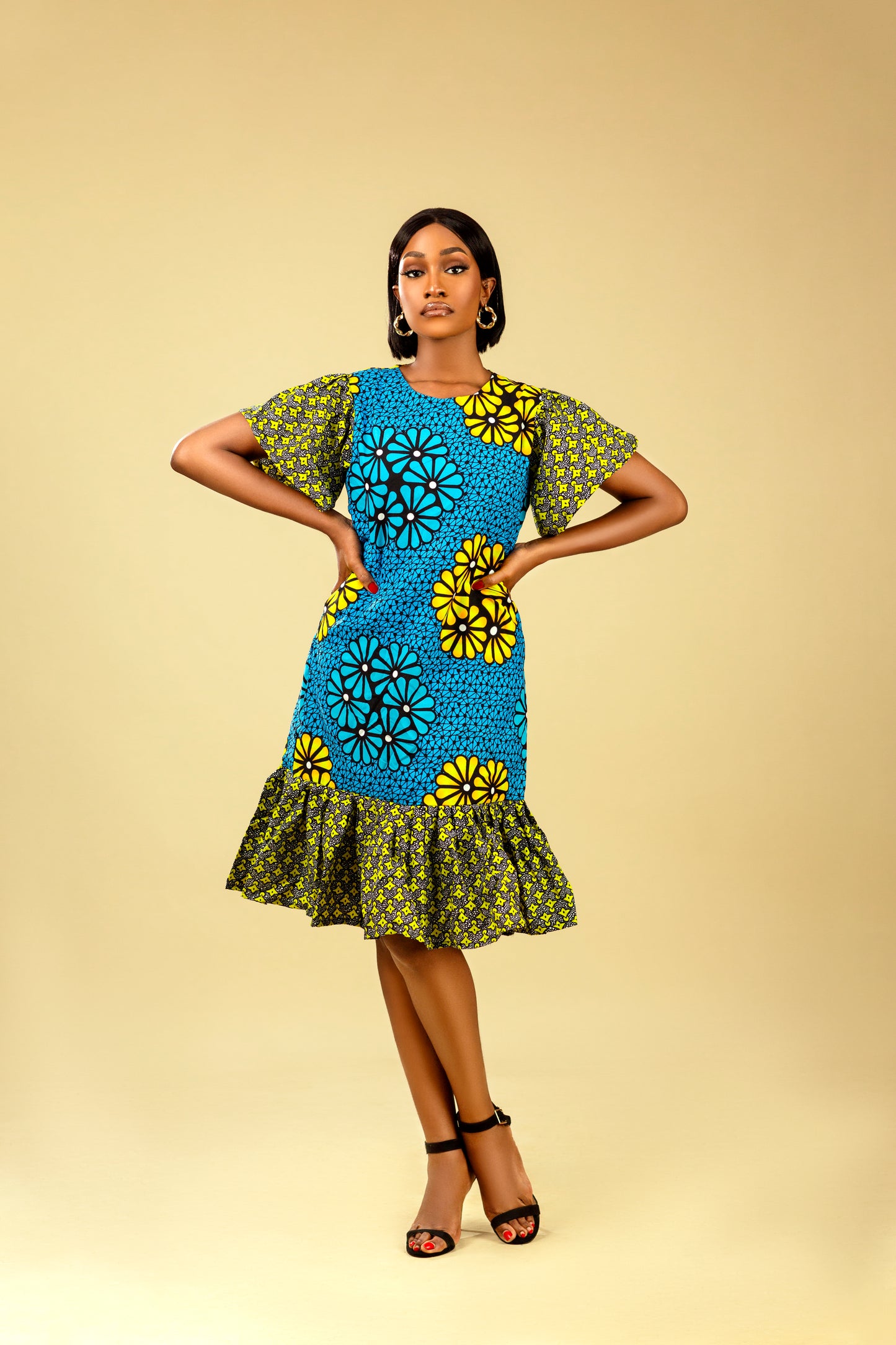 ARA AFRICAN PRINT SHORT DRESS