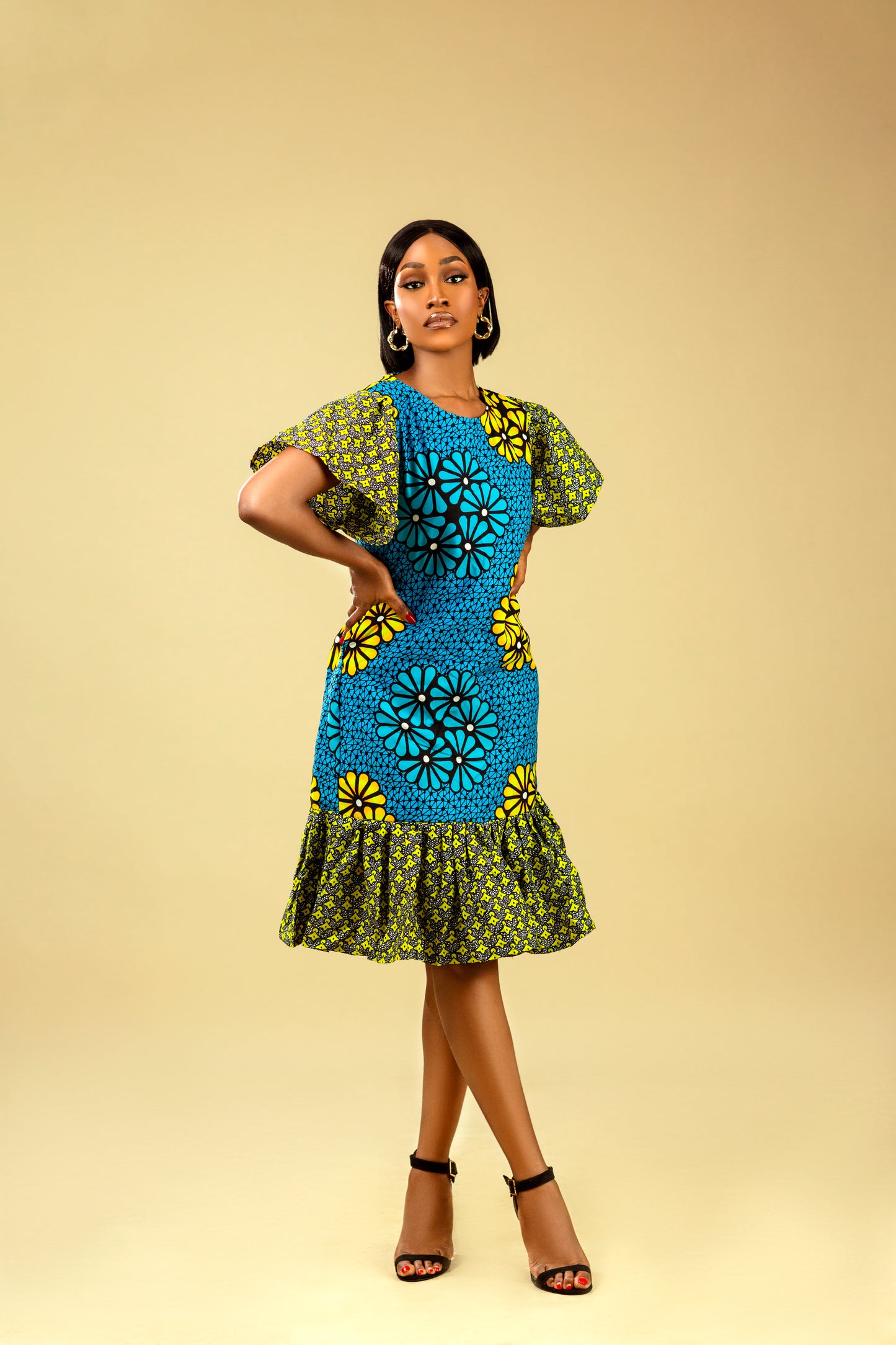 ARA AFRICAN PRINT SHORT DRESS