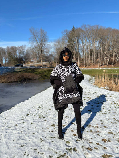 African Ankara Winter Ponchos