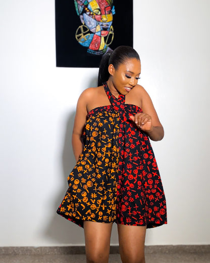 African Print Romper