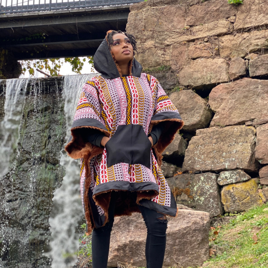 Winter Ponchos Eden African print exclusive for winter 