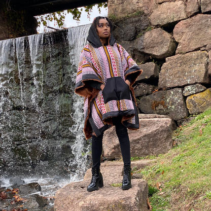 Winter Ponchos Eden African print exclusive for winter 