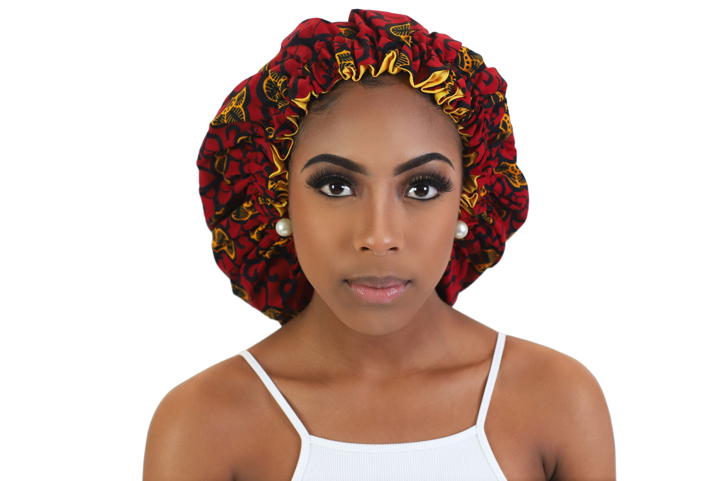 MOLAYO AFRICAN PRINT SATIN-LINNED HAIR BONNET