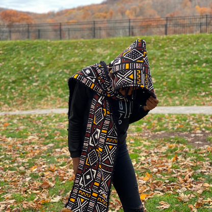 Hooded Scarf Imani for Fashionable Event and Cold Weather