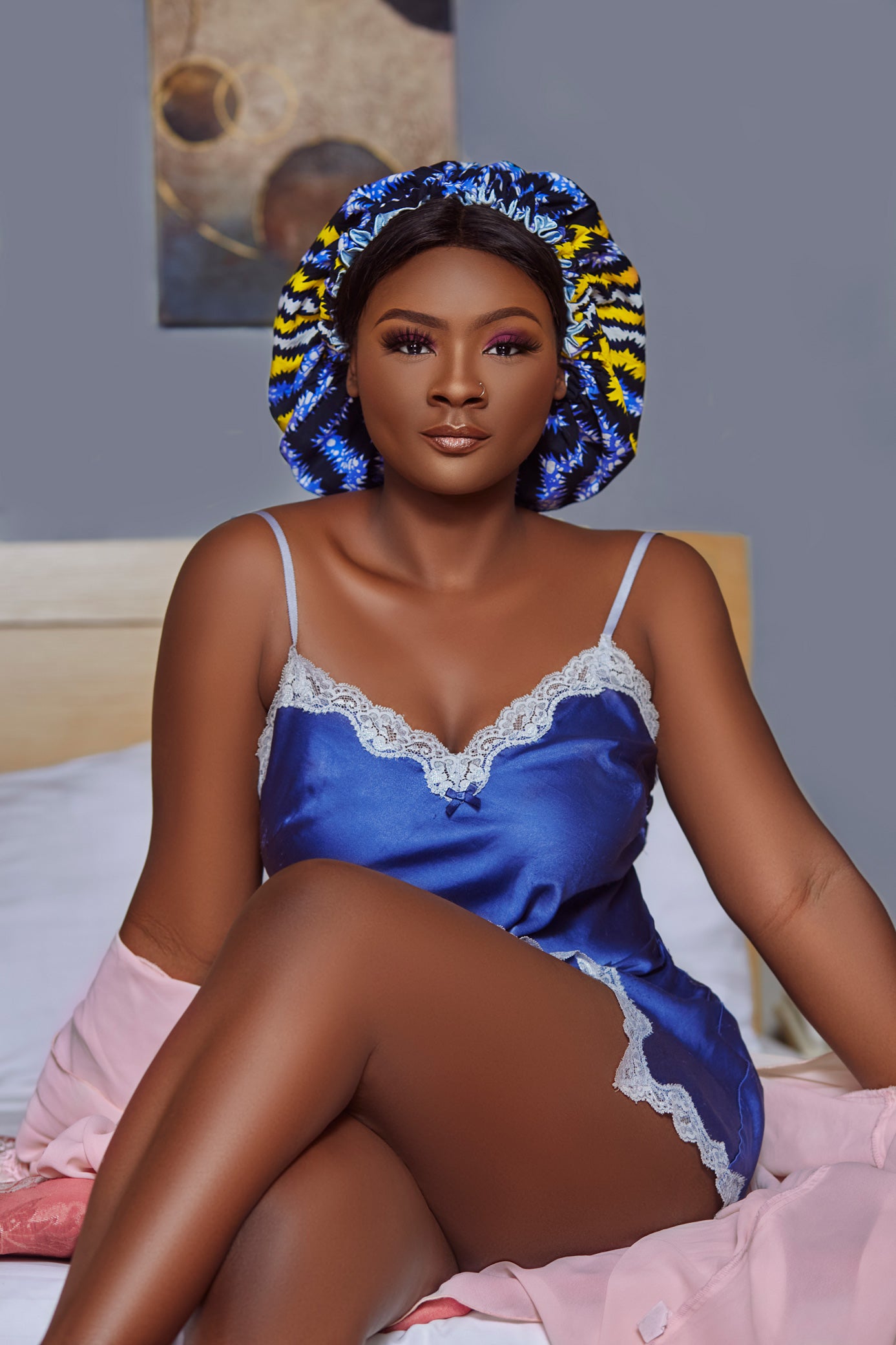 Omotola Satin Lined Hair Bonnet