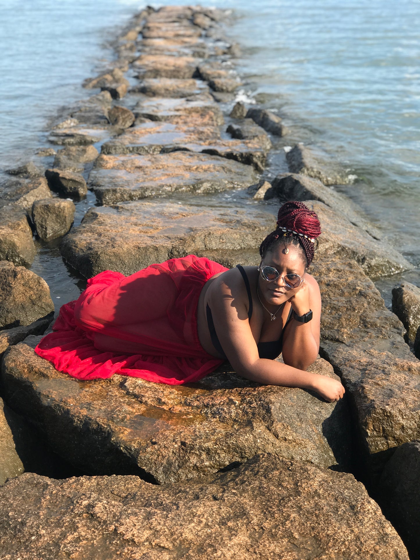 Red Beach Tulle skirt